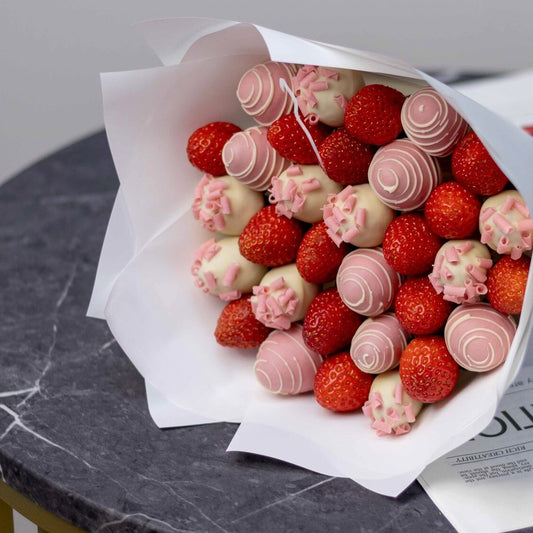 Strawberry & Pink Chocolate Bliss Bouquet